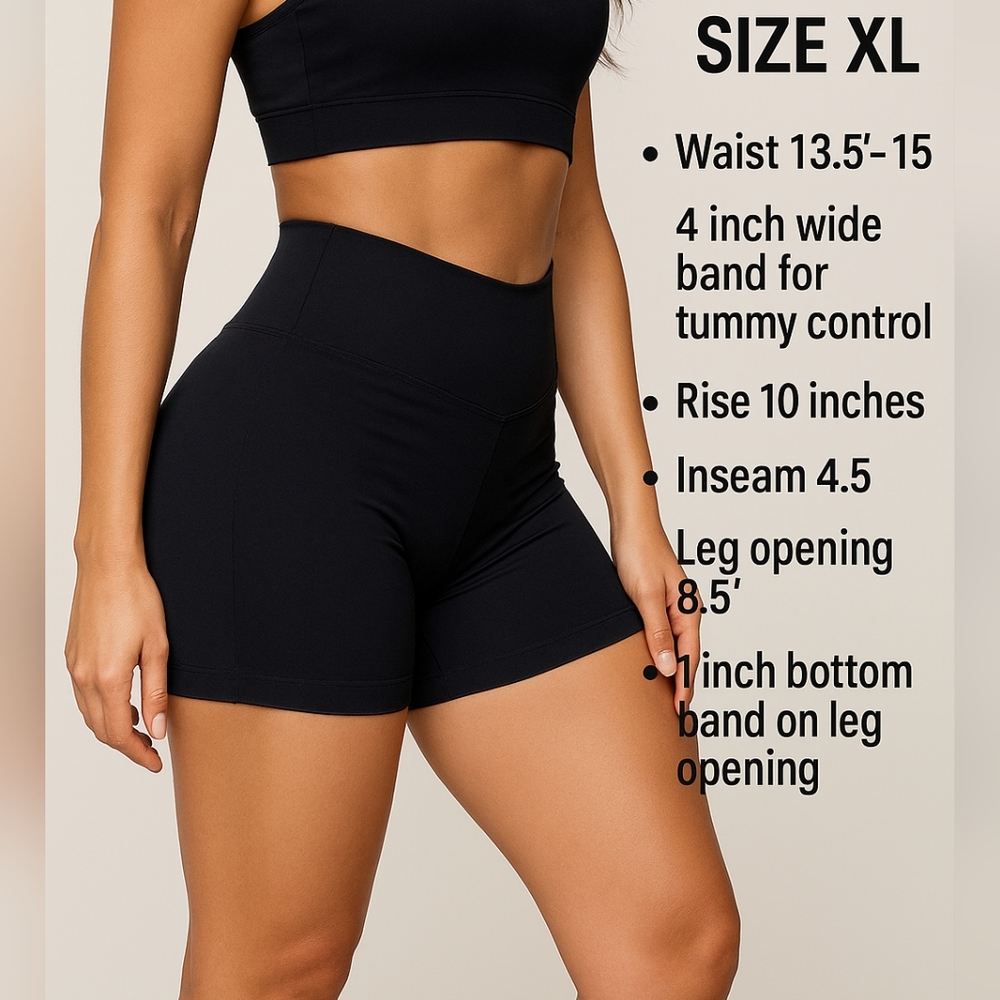 NWOT Booty Scrunch Black Shorts Size XL